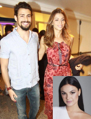 Cauã Reymond com Grazi Massafera e Isis Valverde Cauã Reymond com Grazi Massafera e Isis Valverde